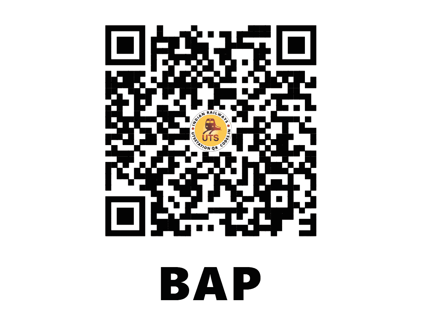 UTS QR Code for BAP - BAF (NW - RAJASTHAN)