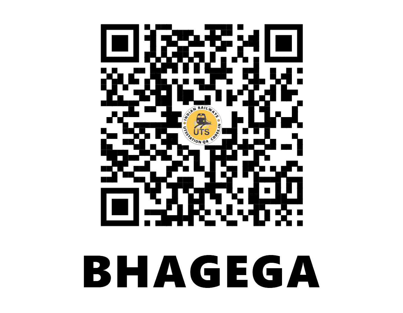 UTS QR Code for BHAGEGA - BAGA (NW - RAJASTHAN)