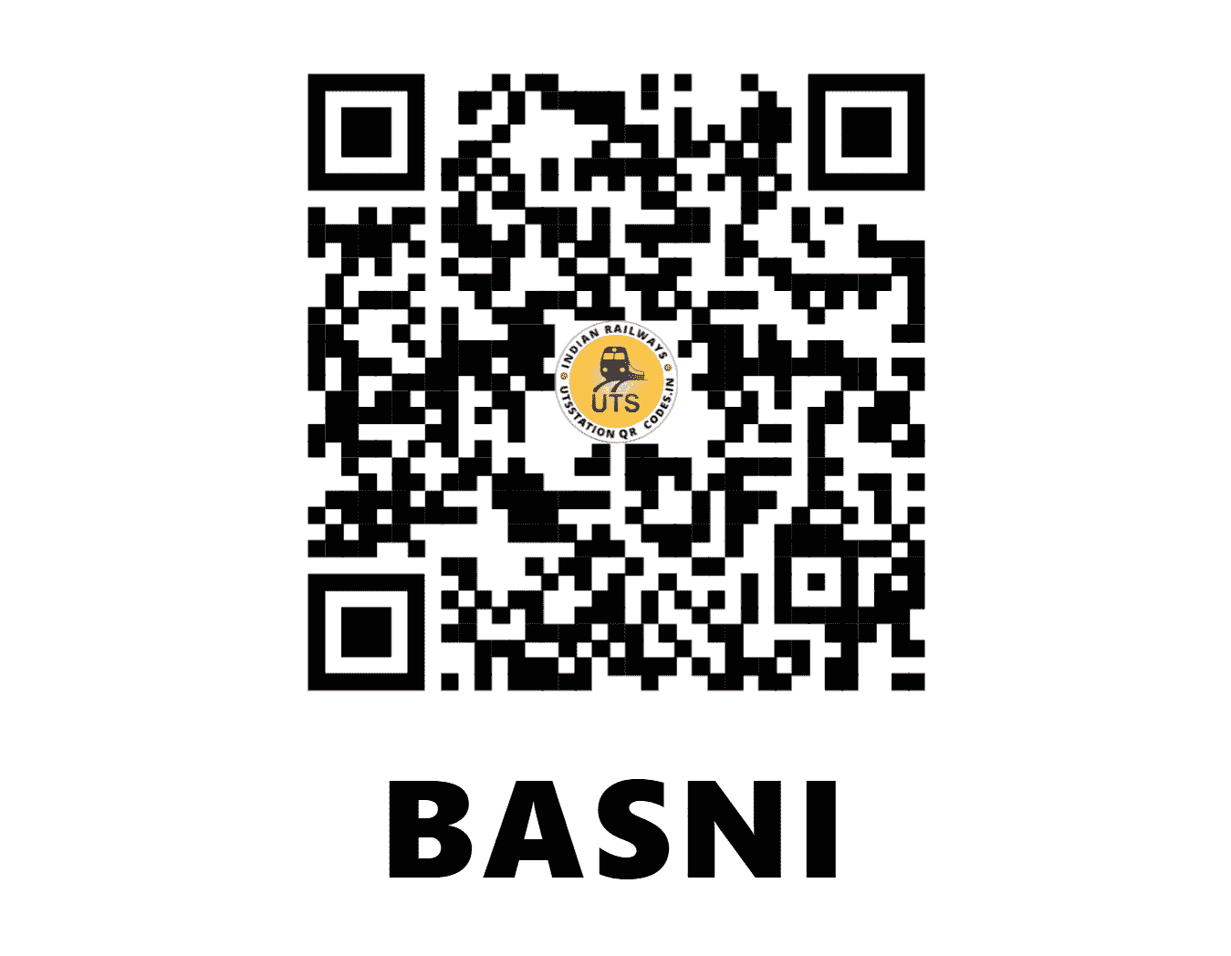 UTS QR Code for BASNI - BANE (NW - RAJASTHAN)