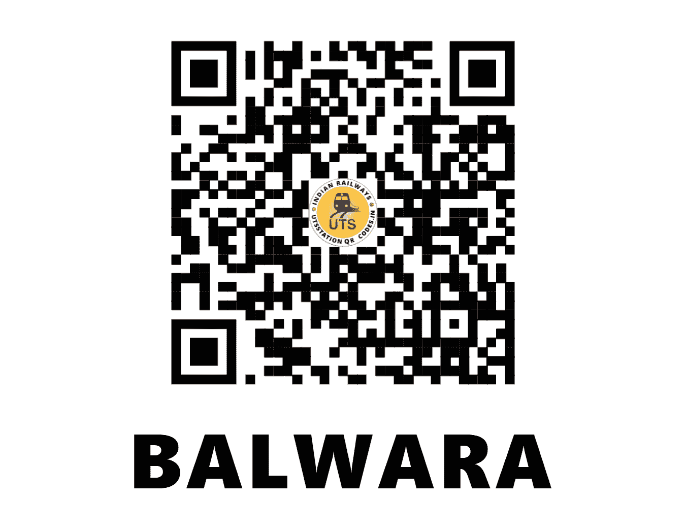 UTS QR Code for BALWARA - BAWA (NW - RAJASTHAN)