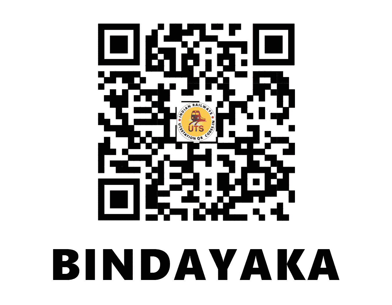 UTS QR Code for BINDAYAKA - BDYK (NW - RAJASTHAN)
