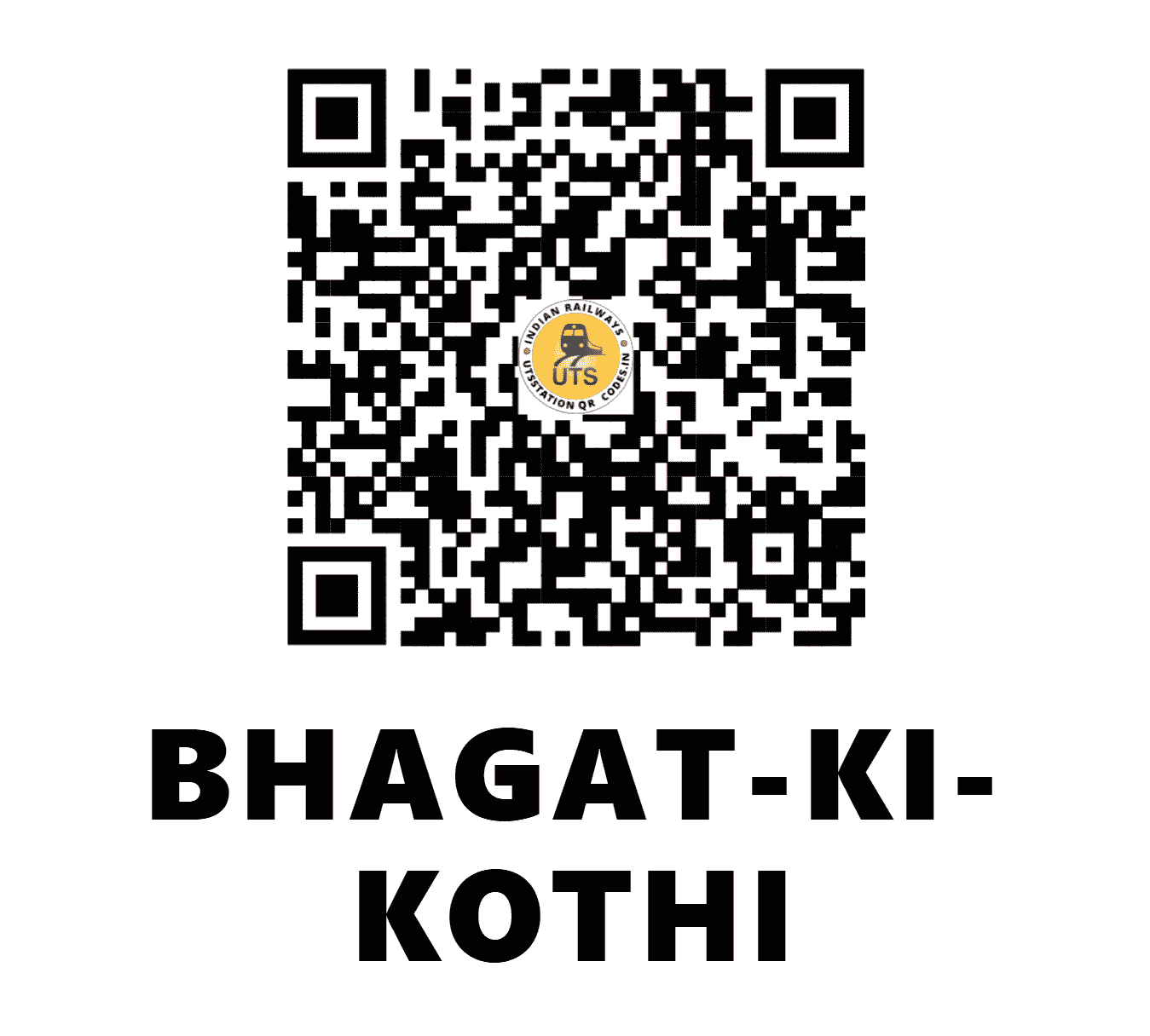 UTS QR Code for BHAGAT-KI-KOTHI - BGKT (NW - RAJASTHAN)