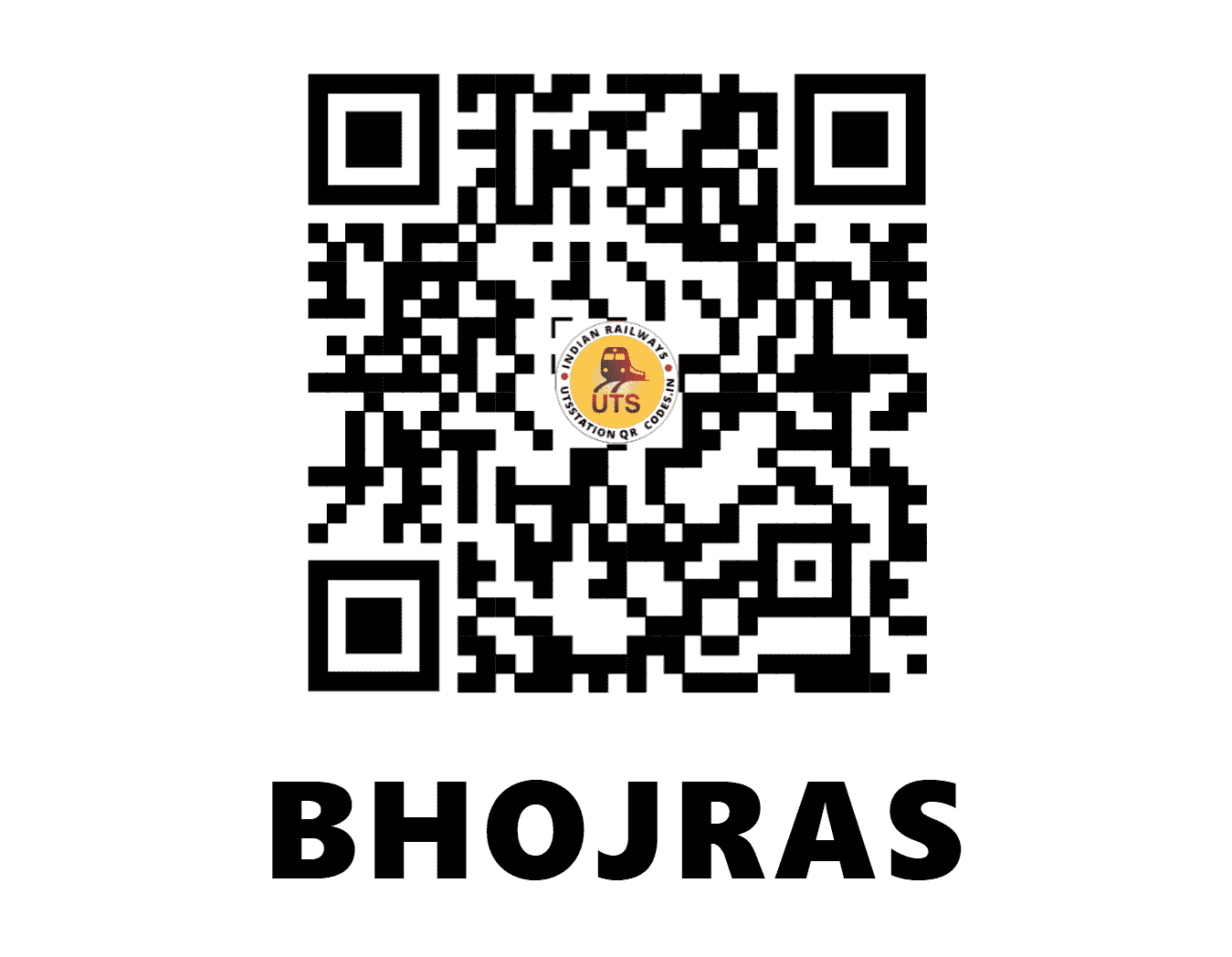 UTS QR Code for BHOJRAS - BHAS (NW - RAJASTHAN)