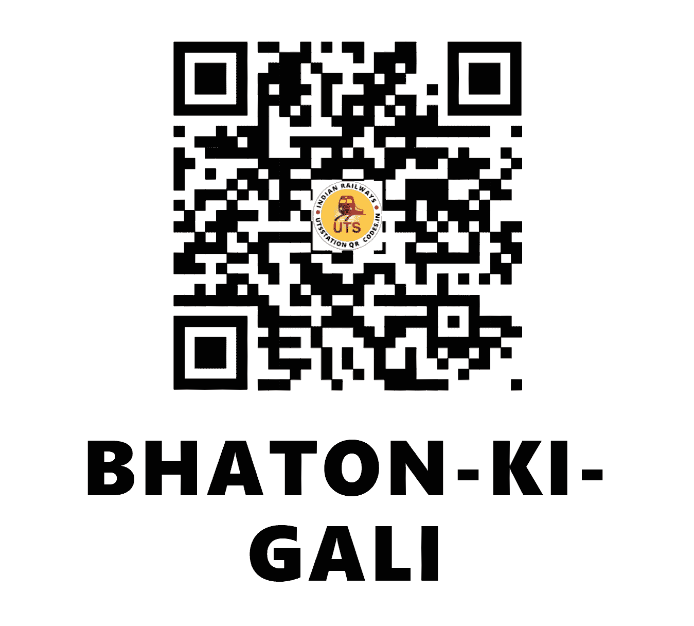 UTS QR Code for BHATON-KI-GALI - BHG (NW - RAJASTHAN)