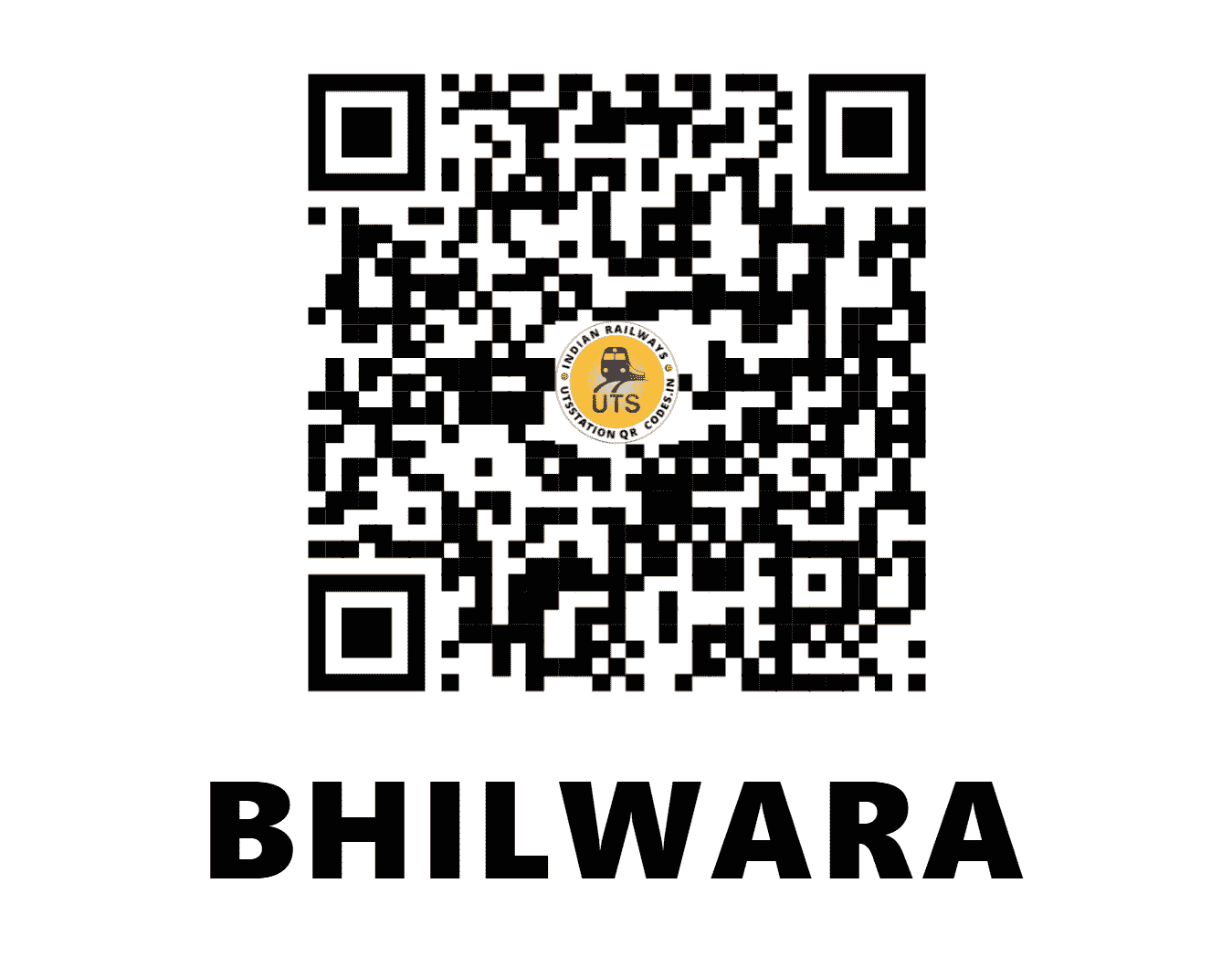 UTS QR Code for BHILWARA - BHL (NW - RAJASTHAN)