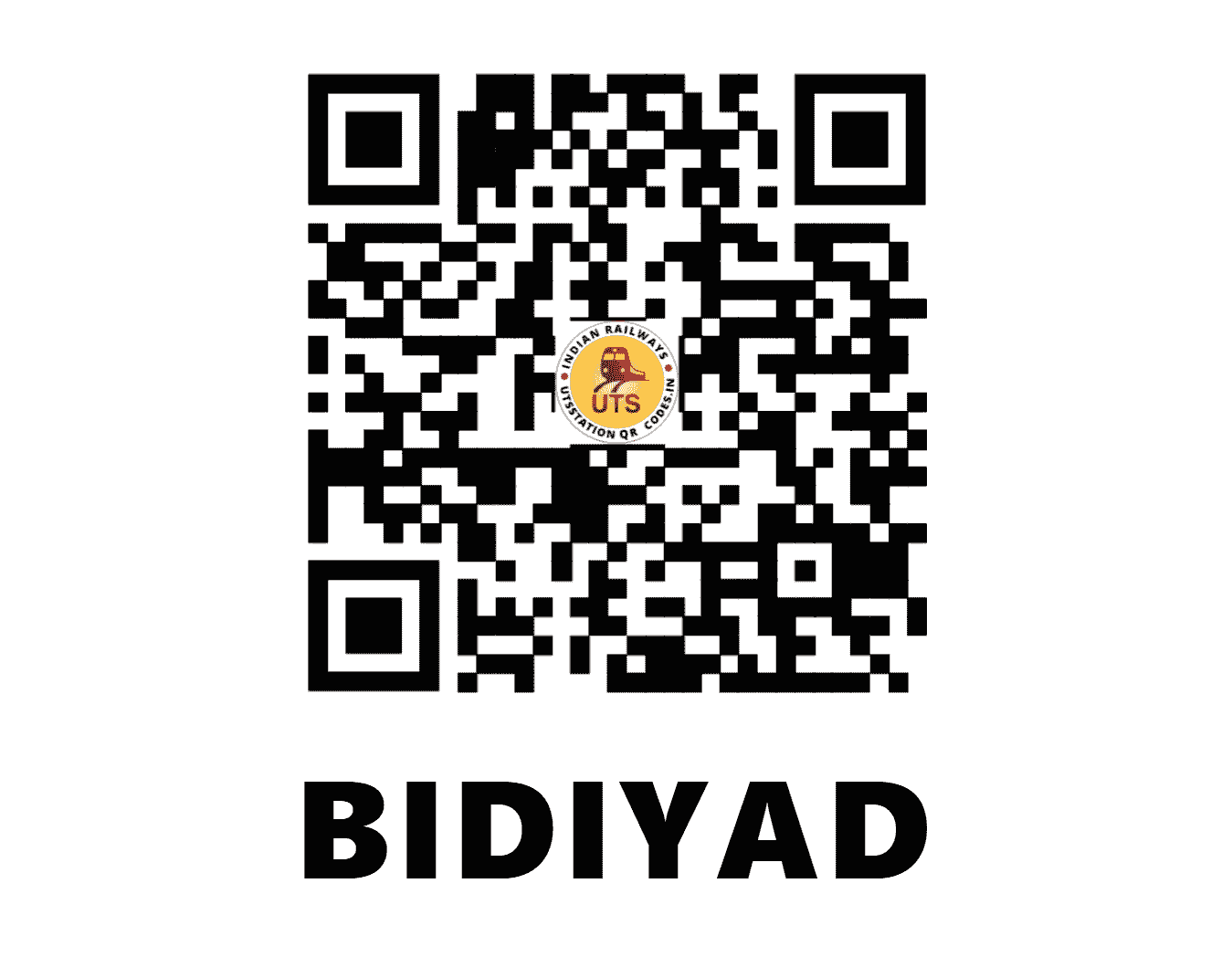 UTS QR Code for BIDIYAD - BIDD (NW - RAJASTHAN)