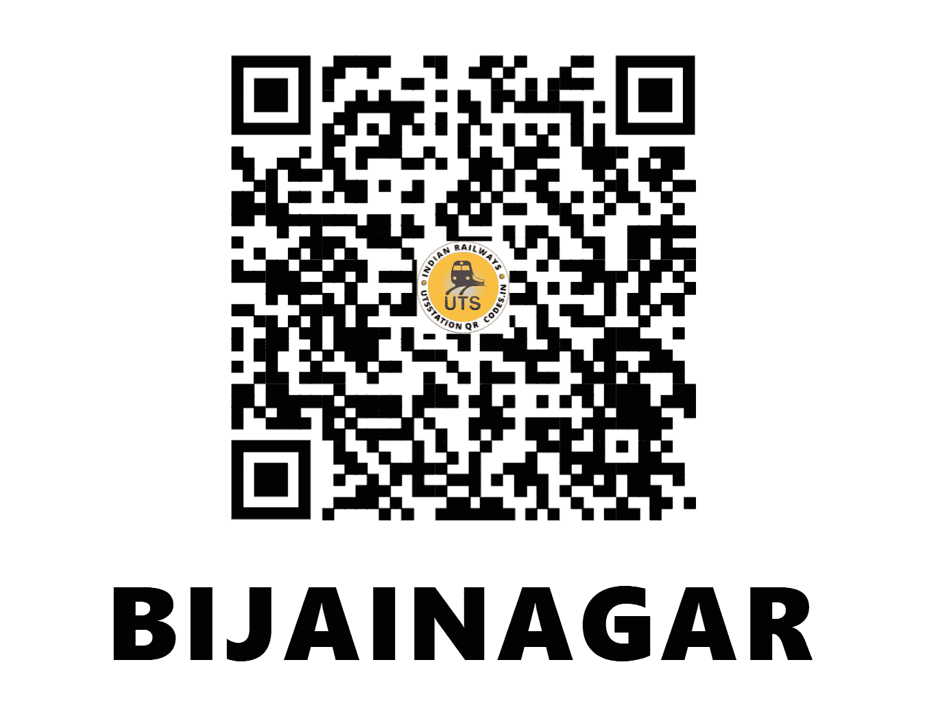 UTS QR Code for BIJAINAGAR - BJNR (NW - RAJASTHAN)