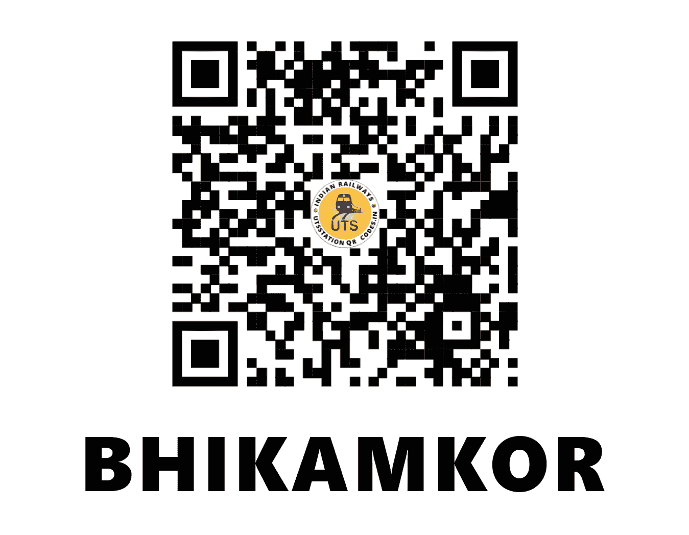 UTS QR Code for BHIKAMKOR - BKC (NW - RAJASTHAN)