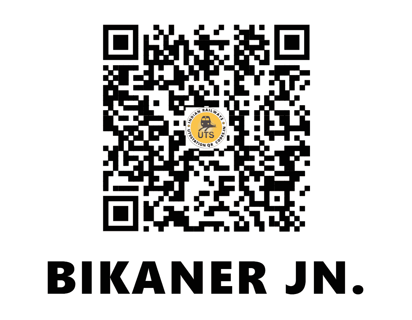 UTS QR Code for BIKANER JN. - BKN (NW - RAJASTHAN)