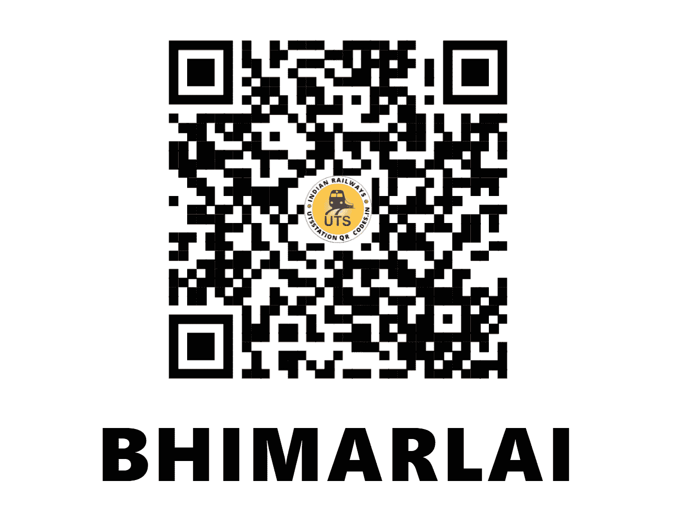 UTS QR Code for BHIMARLAI - BMQ (NW - RAJASTHAN)