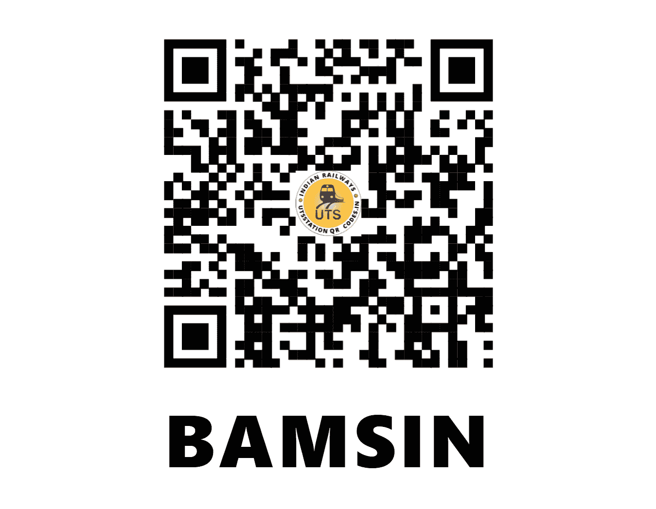 UTS QR Code for BAMSIN - BMSN (NW - RAJASTHAN)