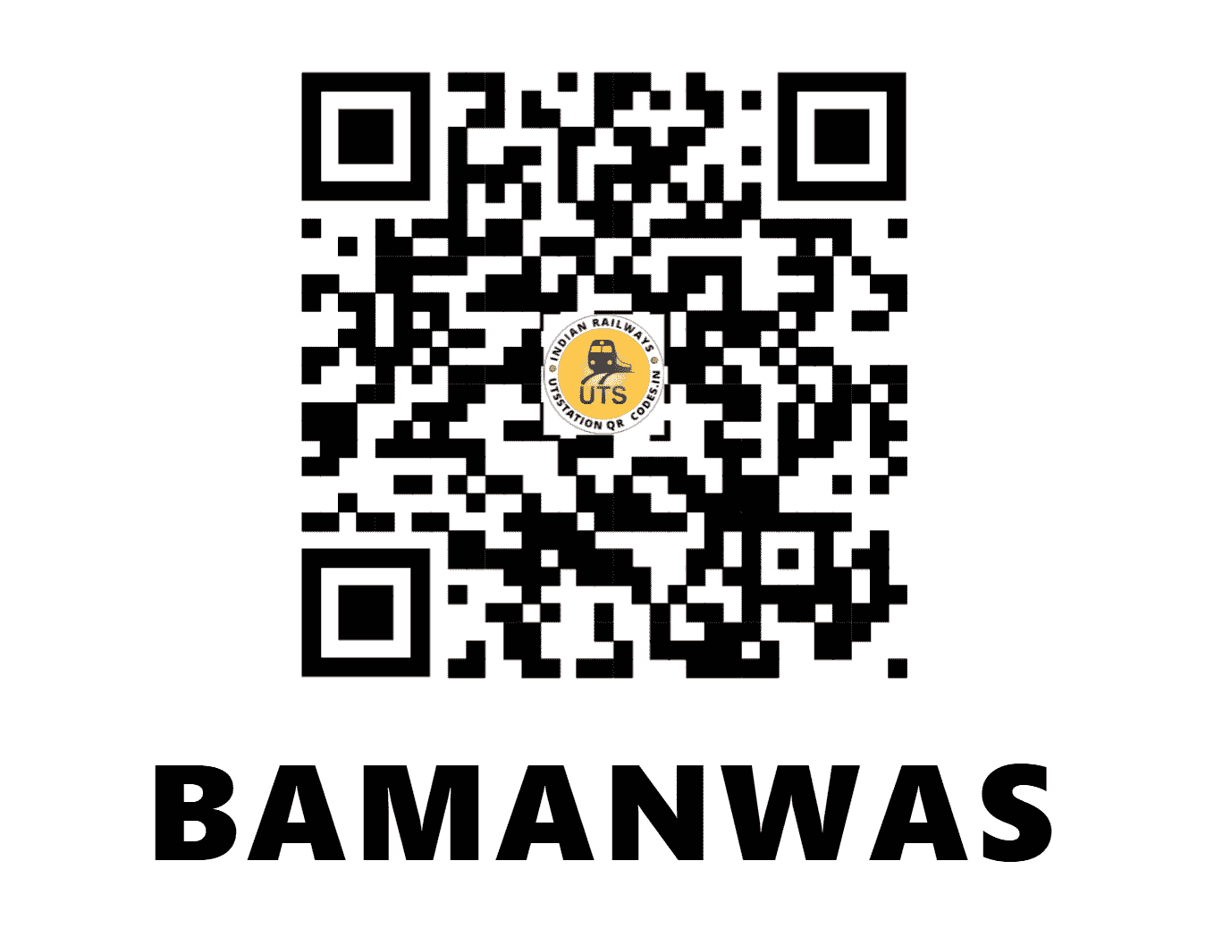 UTS QR Code for BAMANWAS - BMWS (NW - RAJASTHAN)