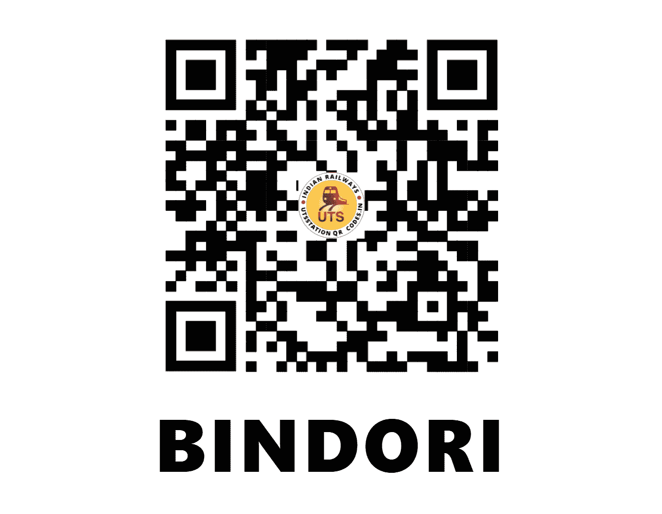 UTS QR Code for BINDORI - BNOI (NW - RAJASTHAN)