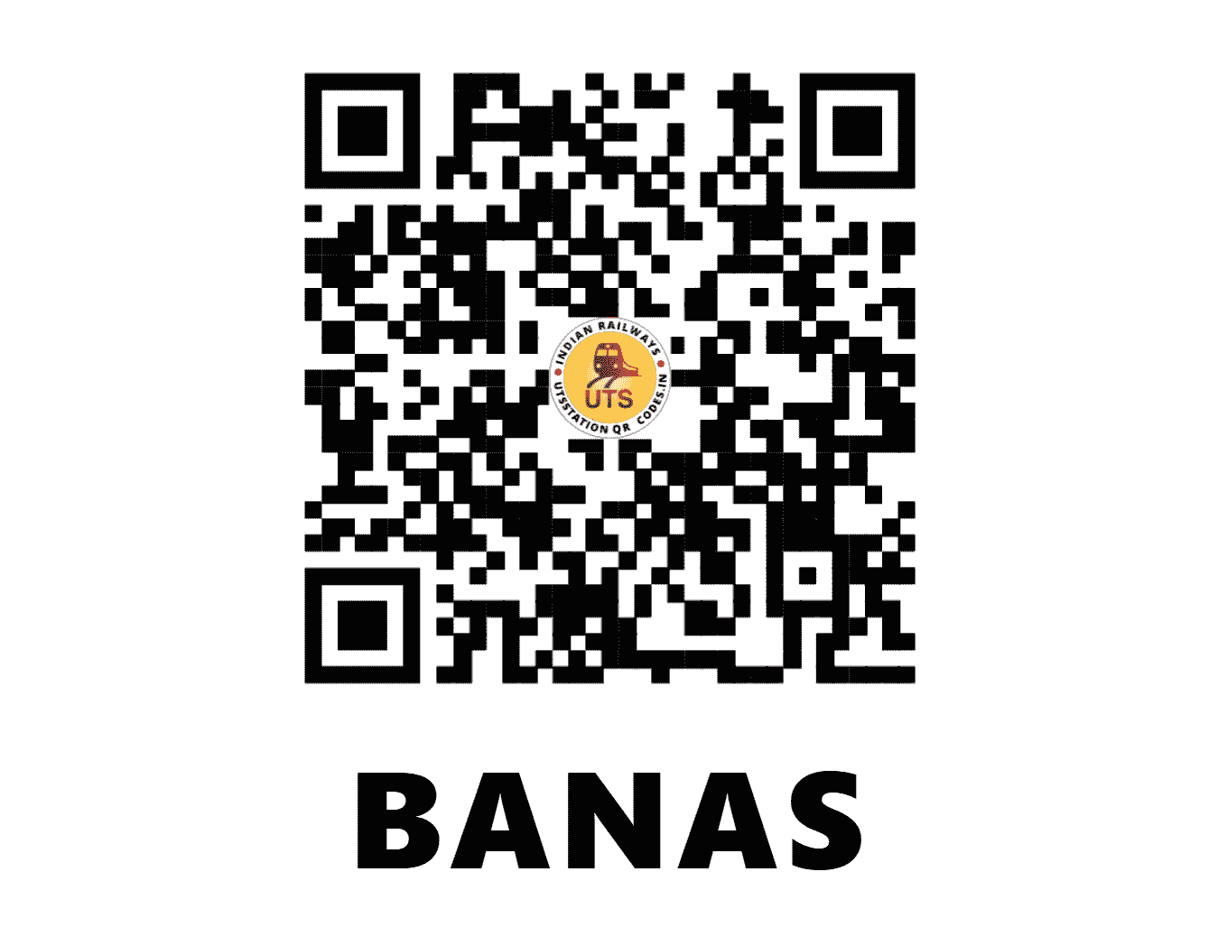 UTS QR Code for BANAS - BNS (NW - RAJASTHAN)