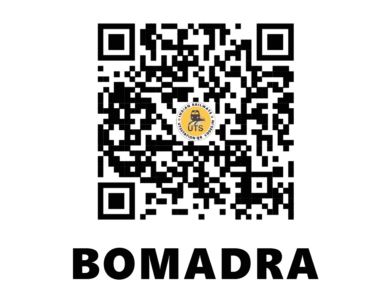 UTS QR Code for BOMADRA - BOM (NW - RAJASTHAN)