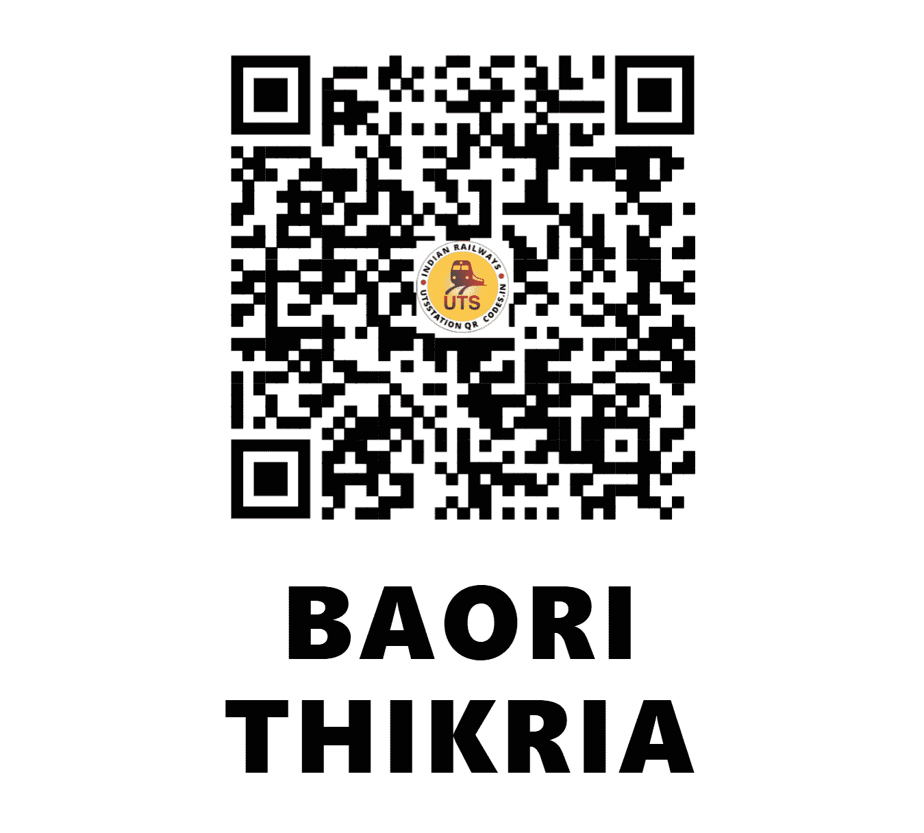 UTS QR Code for BAORI THIKRIA - BOTI (NW - RAJASTHAN)