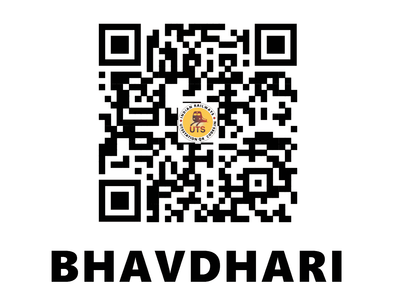 UTS QR Code for BHAVDHARI - BOTR (NW - RAJASTHAN)