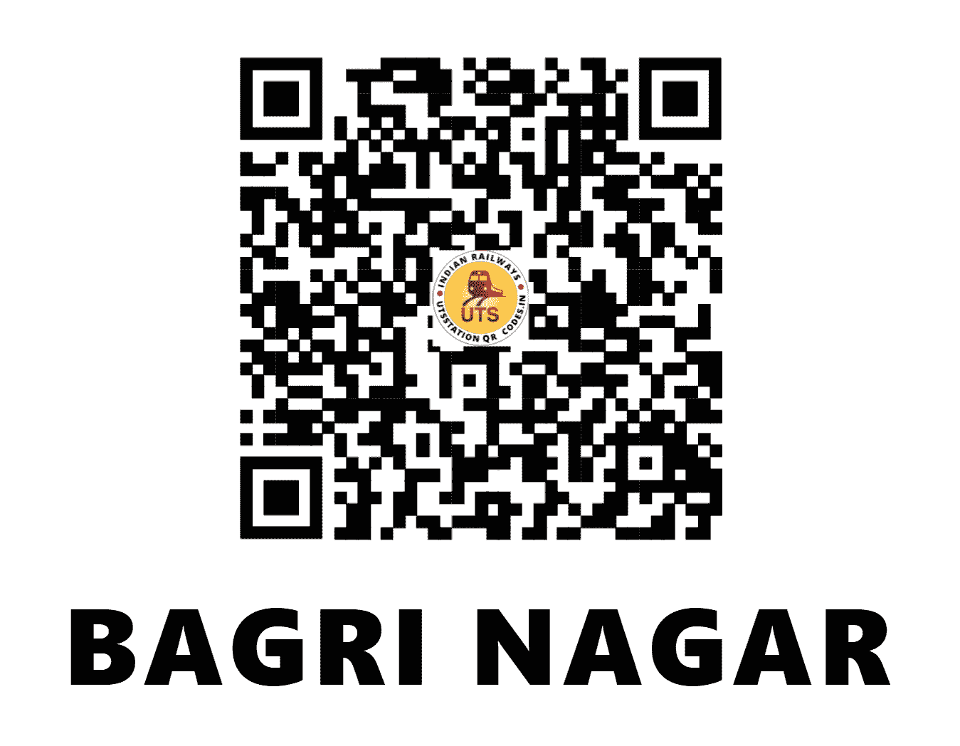 UTS QR Code for BAGRI NAGAR - BQN (NW - RAJASTHAN)
