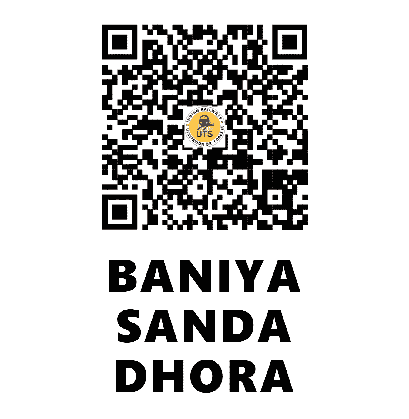 UTS QR Code for BANIYA SANDA DHORA - BSDA (NW - RAJASTHAN)