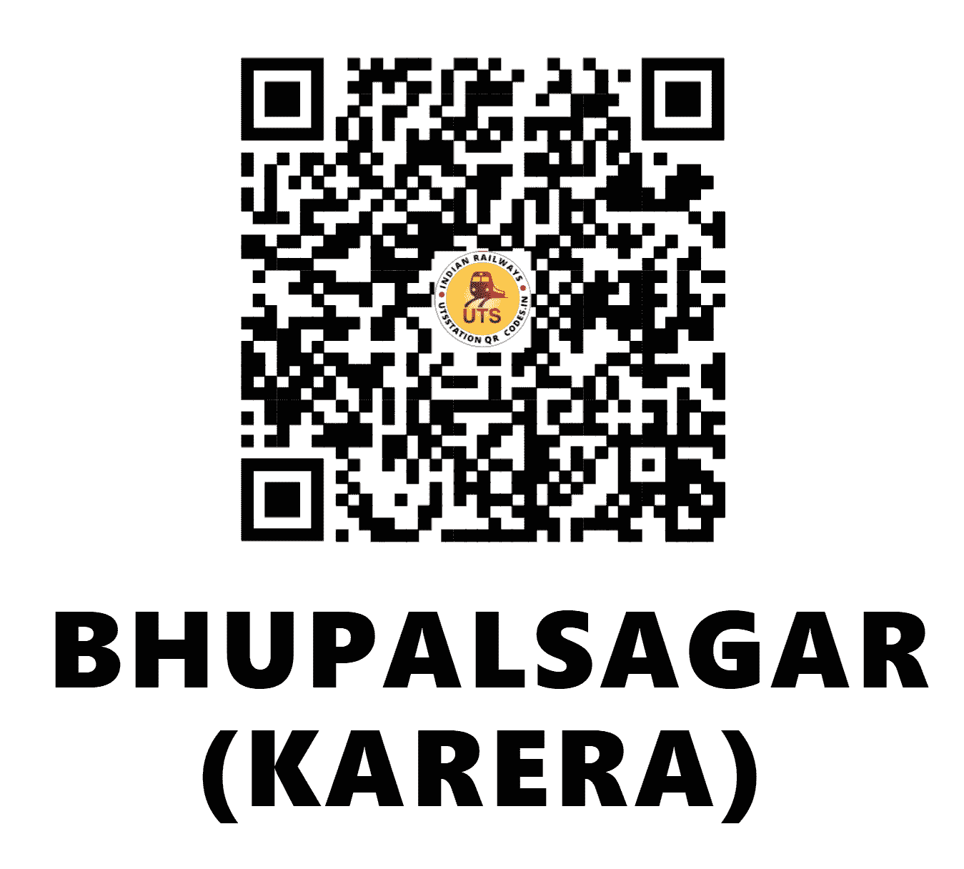 UTS QR Code for BHUPALSAGAR (KARERA) - BSJ (NW - RAJASTHAN)