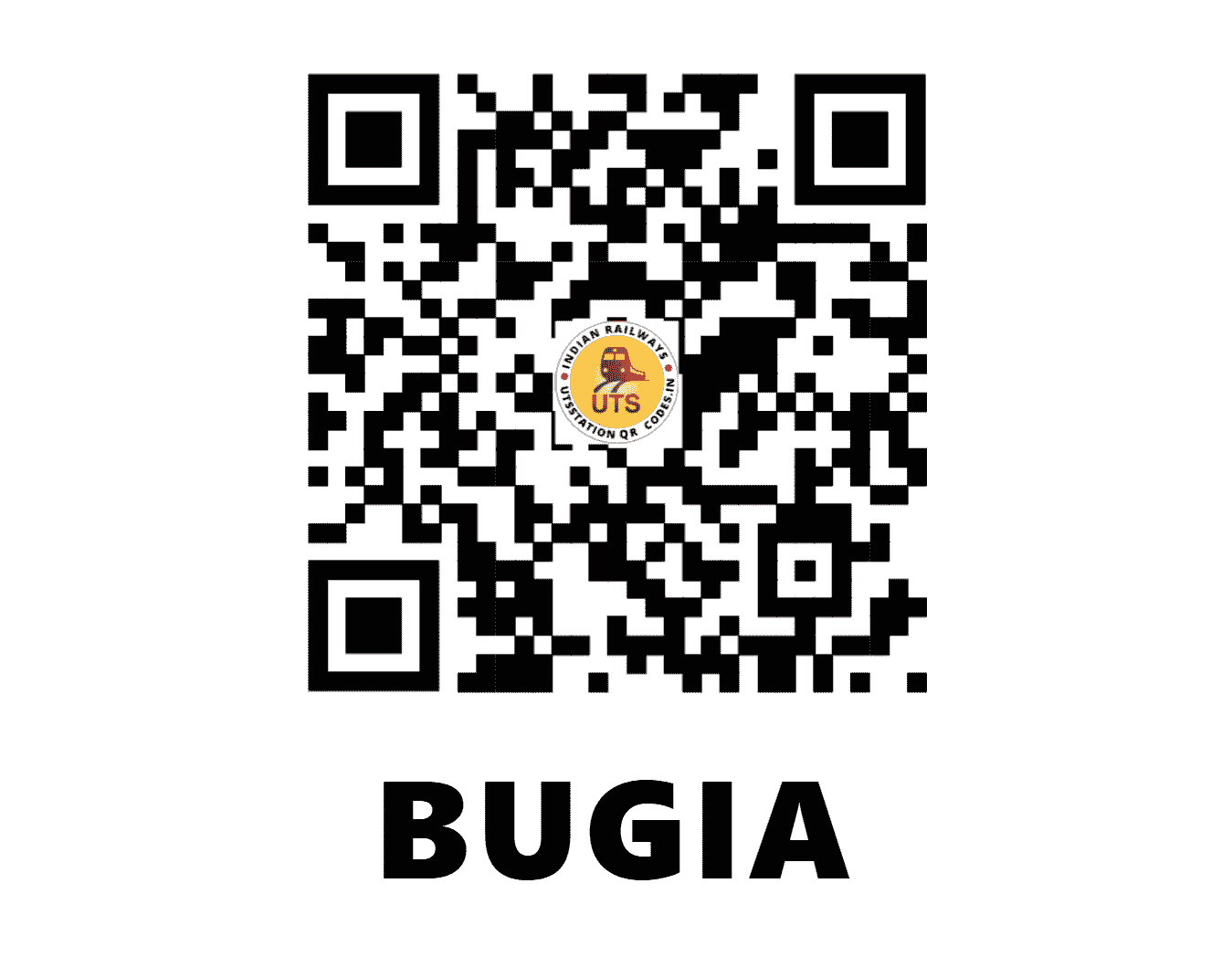UTS QR Code for BUGIA - BUGY (NW - RAJASTHAN)
