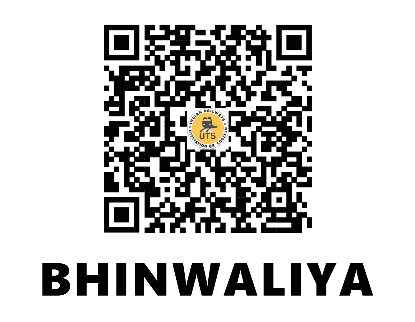 UTS QR Code for BHINWALIYA - BWA (NW - RAJASTHAN)