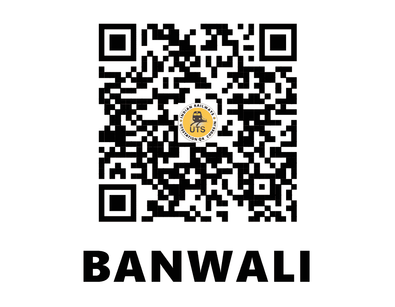 UTS QR Code for BANWALI - BWC (NW - RAJASTHAN)