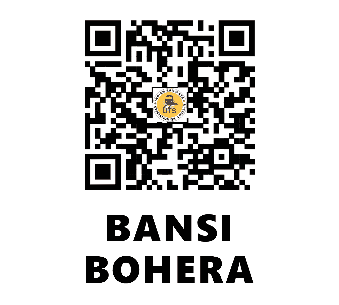 UTS QR Code for BANSI BOHERA - BYE (NW - RAJASTHAN)