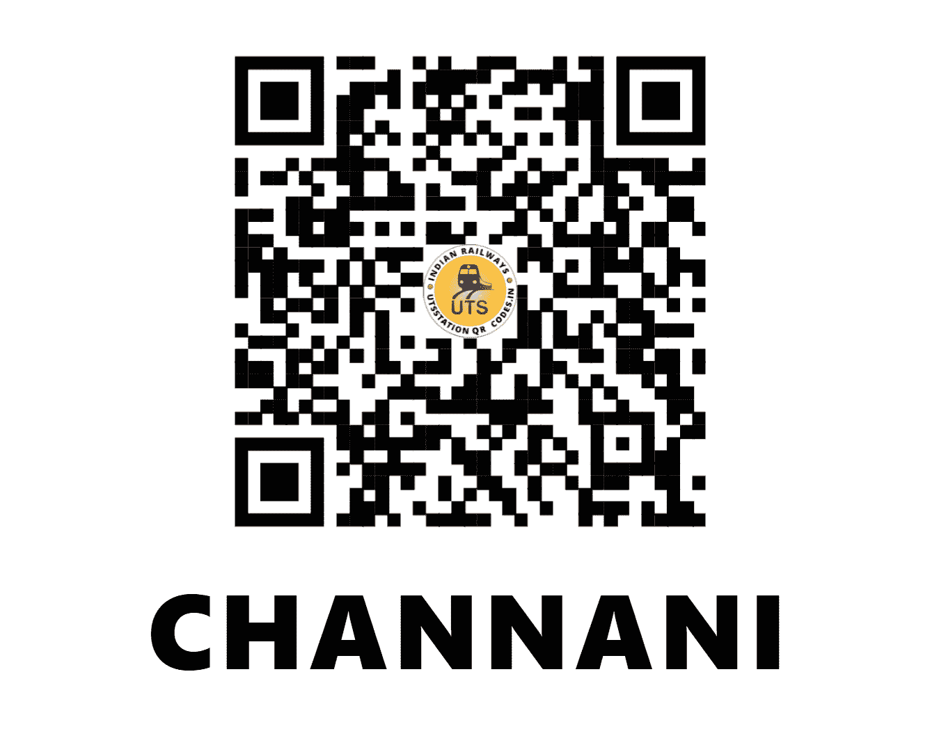 UTS QR Code for CHANNANI - CHNN (NW - RAJASTHAN)