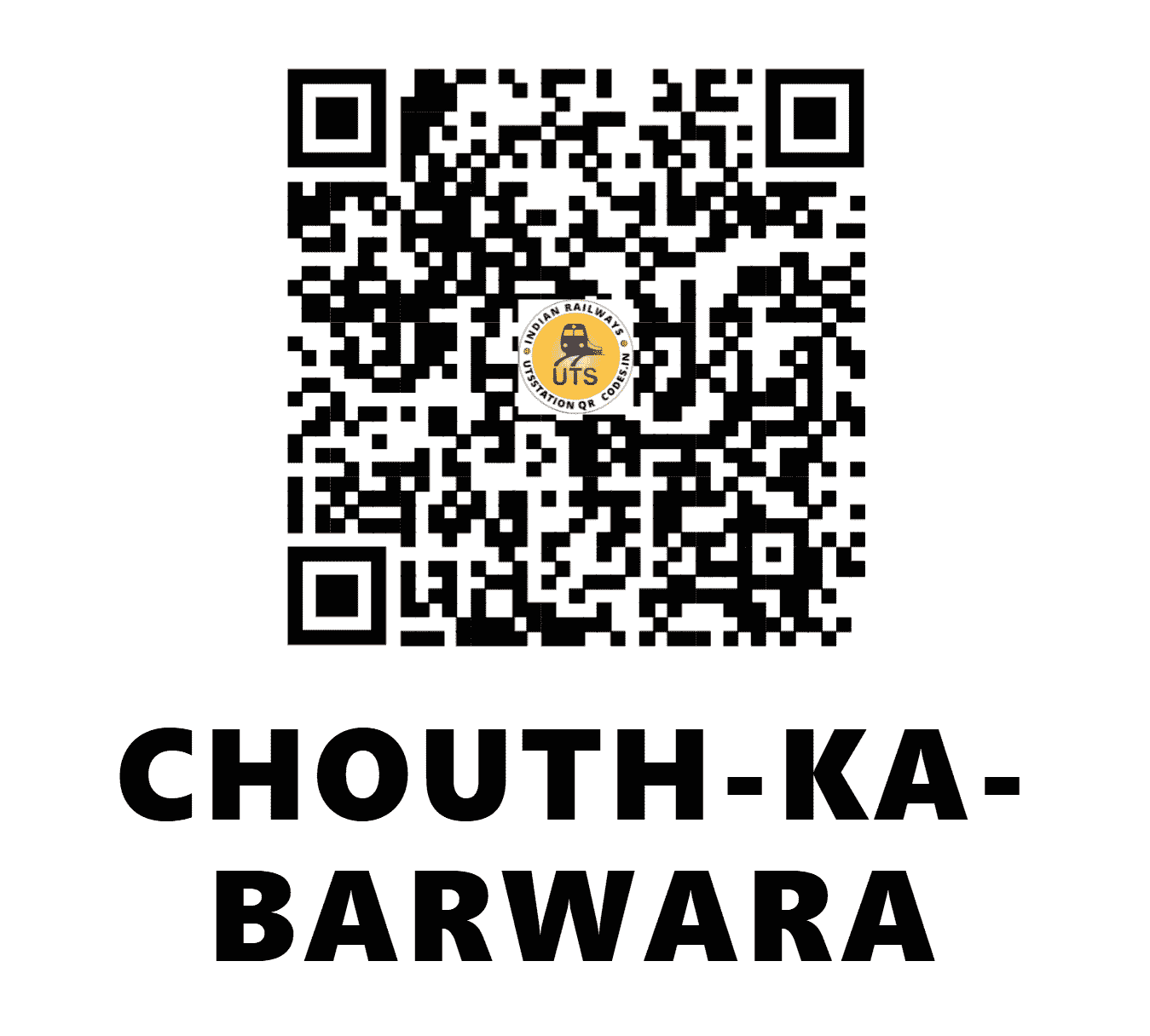 UTS QR Code for CHOUTH-KA-BARWARA - CKB (NW - RAJASTHAN)