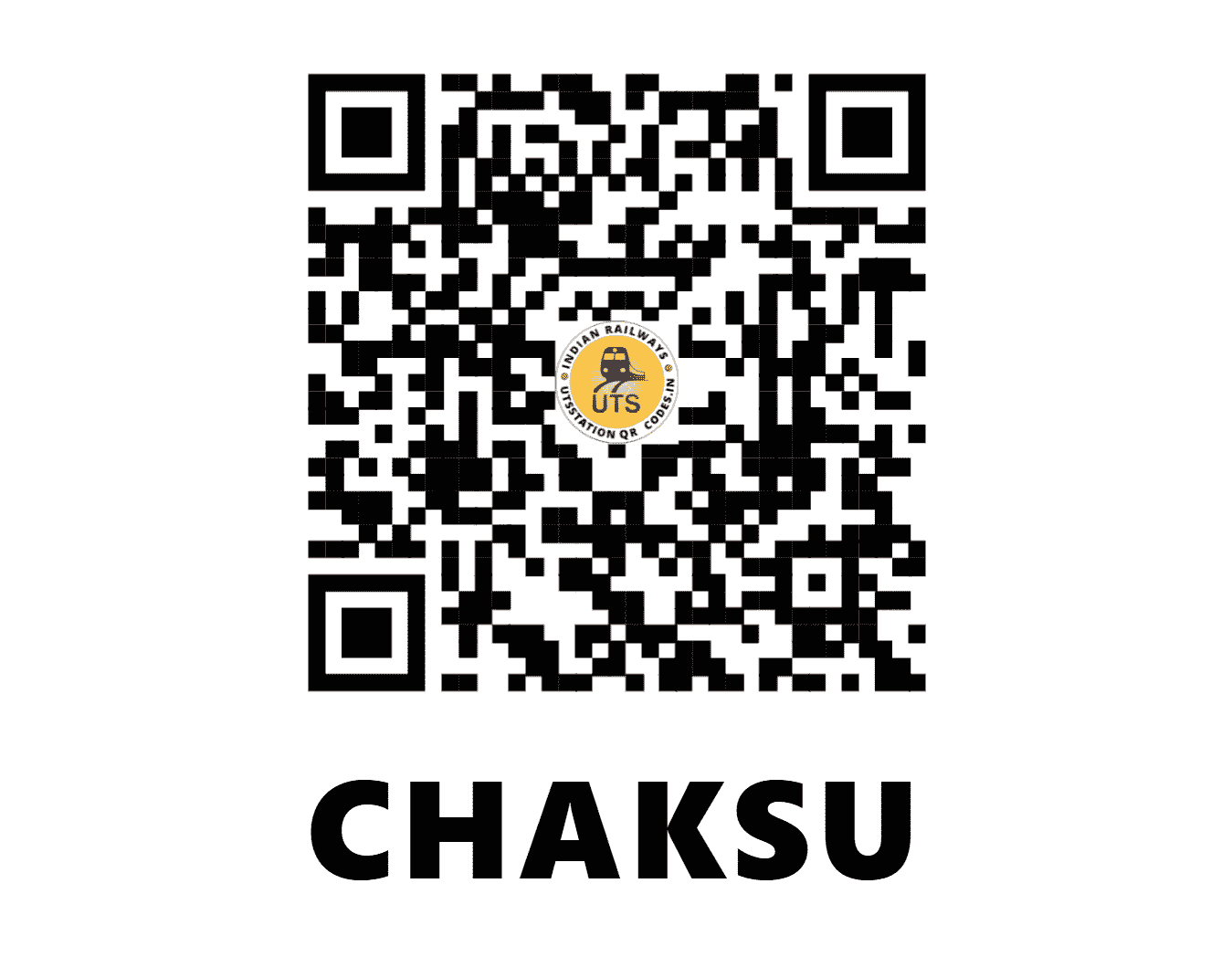 UTS QR Code for CHAKSU - CKS (NW - RAJASTHAN)
