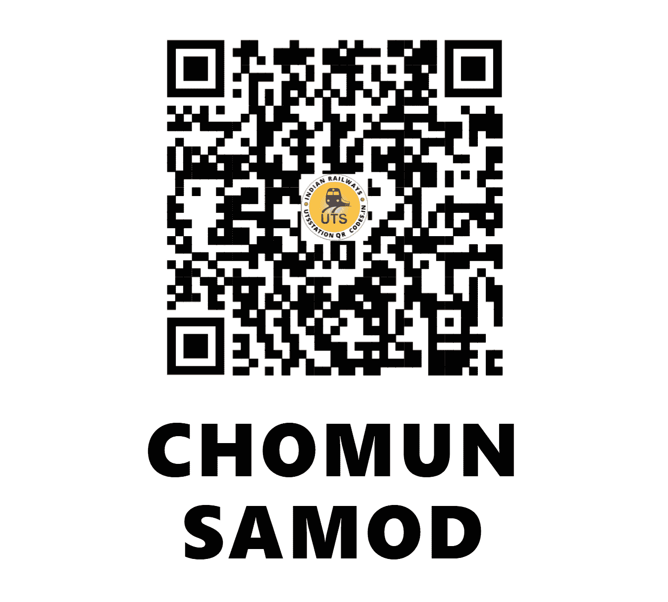 UTS QR Code for CHOMUN SAMOD - COM (NW - RAJASTHAN)