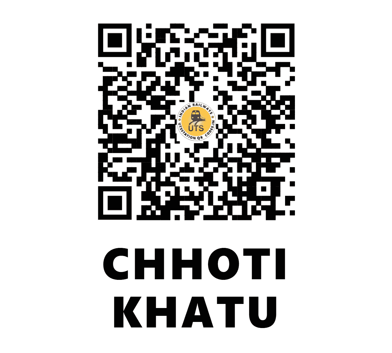 UTS QR Code for CHHOTI KHATU - CTKT (NW - RAJASTHAN)