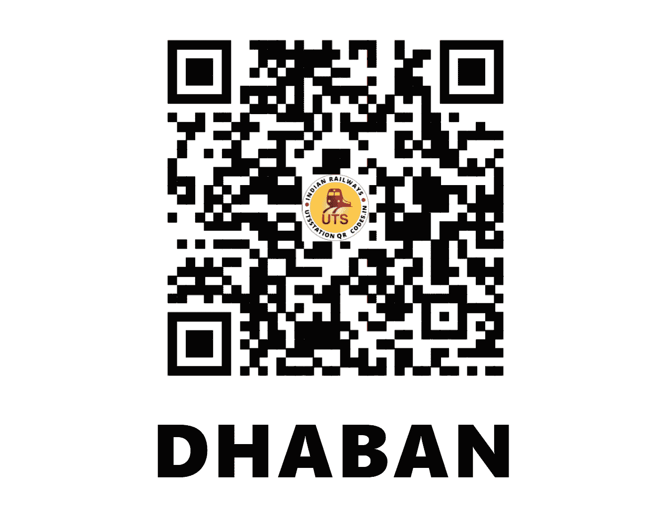 UTS QR Code for DHABAN - DABN (NW - RAJASTHAN)