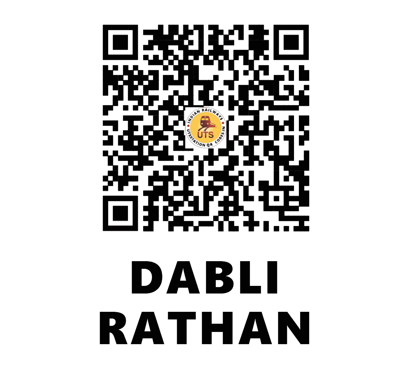 UTS QR Code for DABLI RATHAN - DBI (NW - RAJASTHAN)