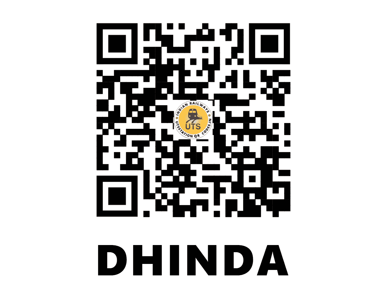 UTS QR Code for DHINDA - DHND (NW - RAJASTHAN)