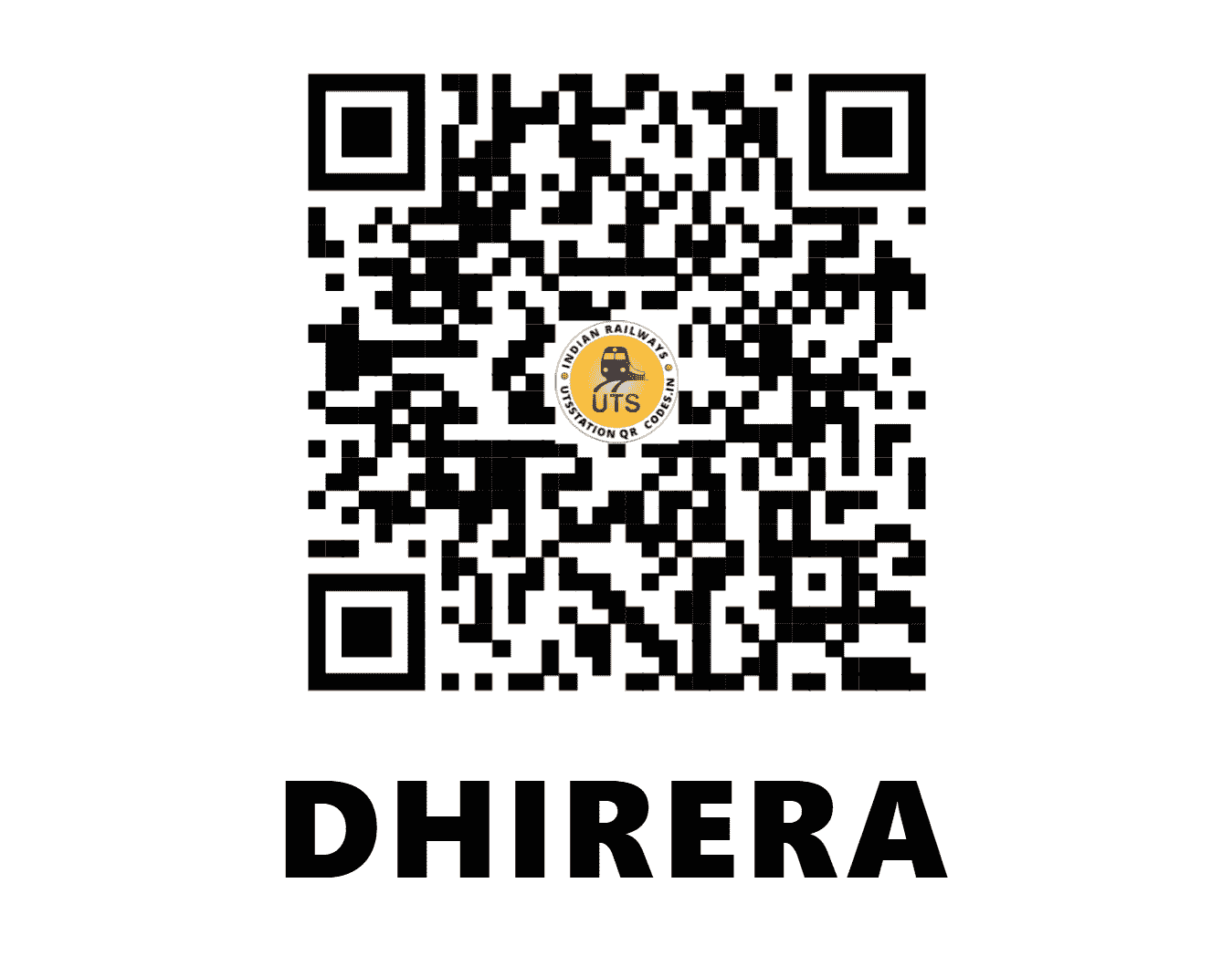 UTS QR Code for DHIRERA - DHRR (NW - RAJASTHAN)