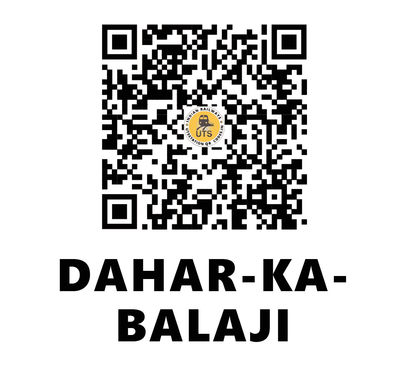 UTS QR Code for DAHAR-KA-BALAJI - DKBJ (NW - RAJASTHAN)