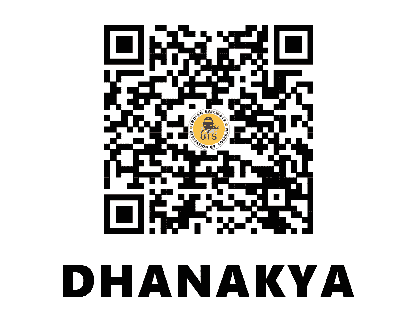 UTS QR Code for DHANAKYA - DNK (NW - RAJASTHAN)