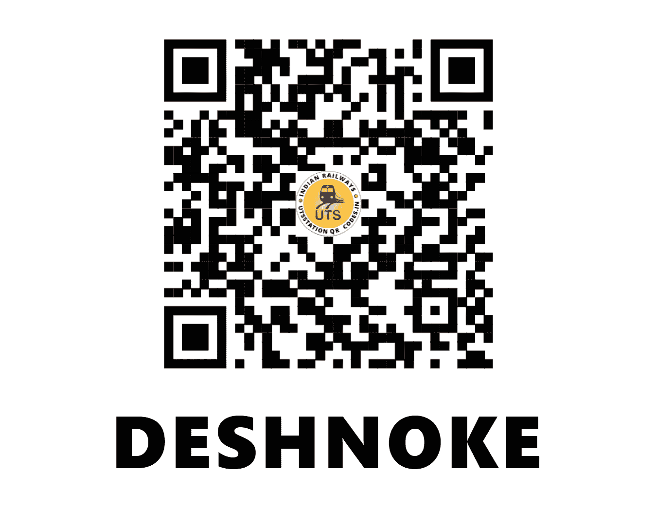UTS QR Code for DESHNOKE - DSO (NW - RAJASTHAN)
