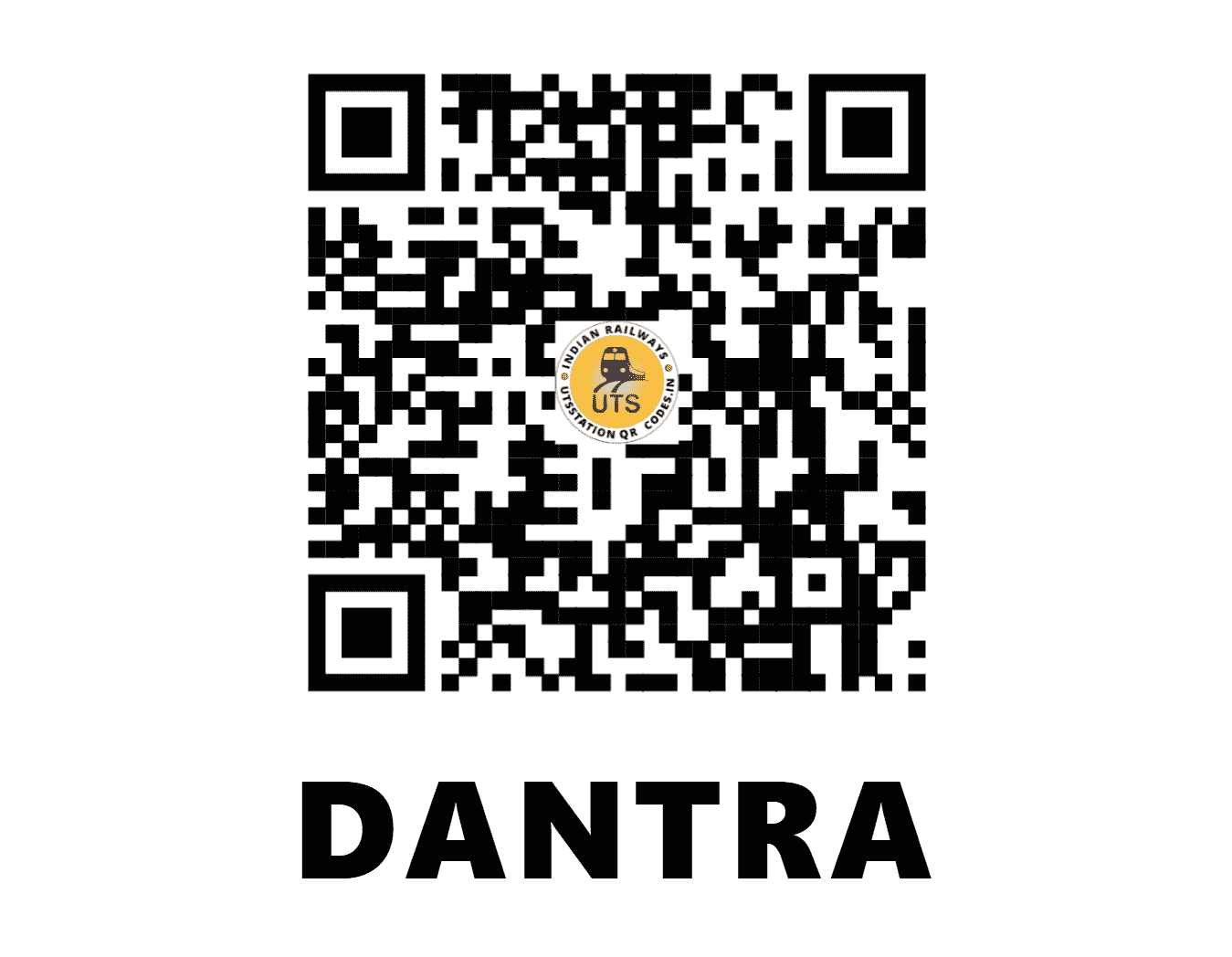UTS QR Code for DANTRA - DTRA (NW - RAJASTHAN)