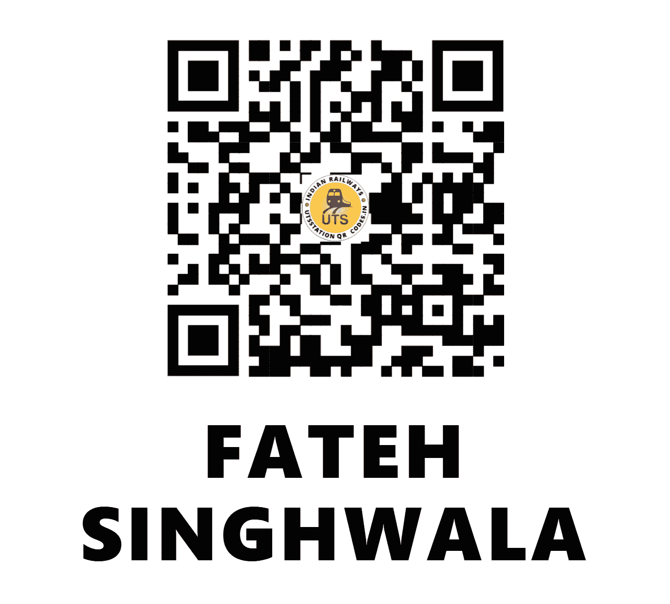 UTS QR Code for FATEH SINGHWALA - FSW (NW - RAJASTHAN)