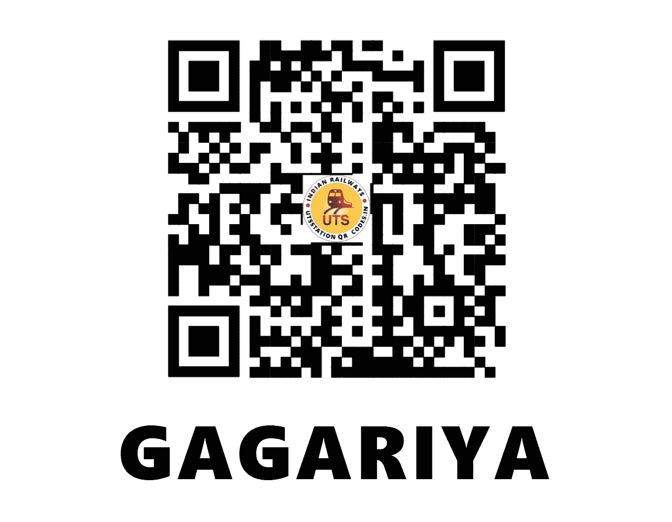 UTS QR Code for GAGARIYA - GGY (NW - RAJASTHAN)