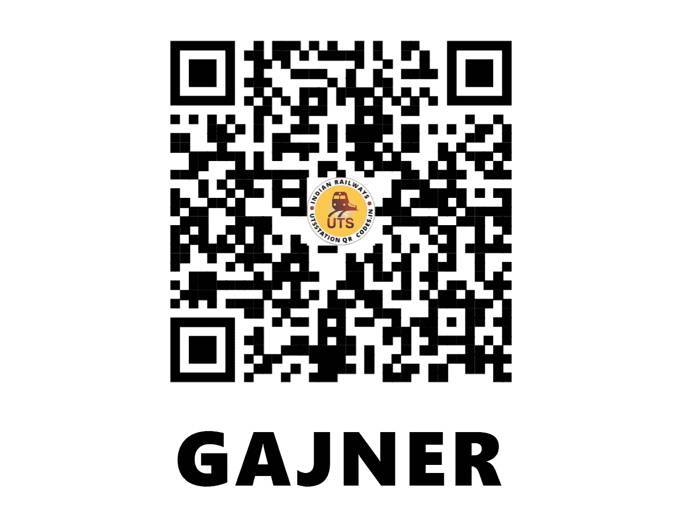 UTS QR Code for GAJNER - GJN (NW - RAJASTHAN)