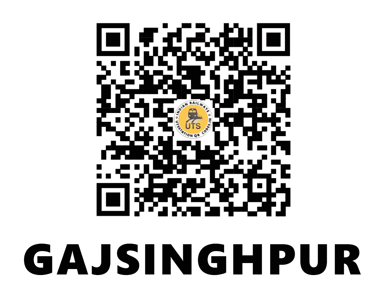 UTS QR Code for GAJSINGHPUR - GJS (NW - RAJASTHAN)