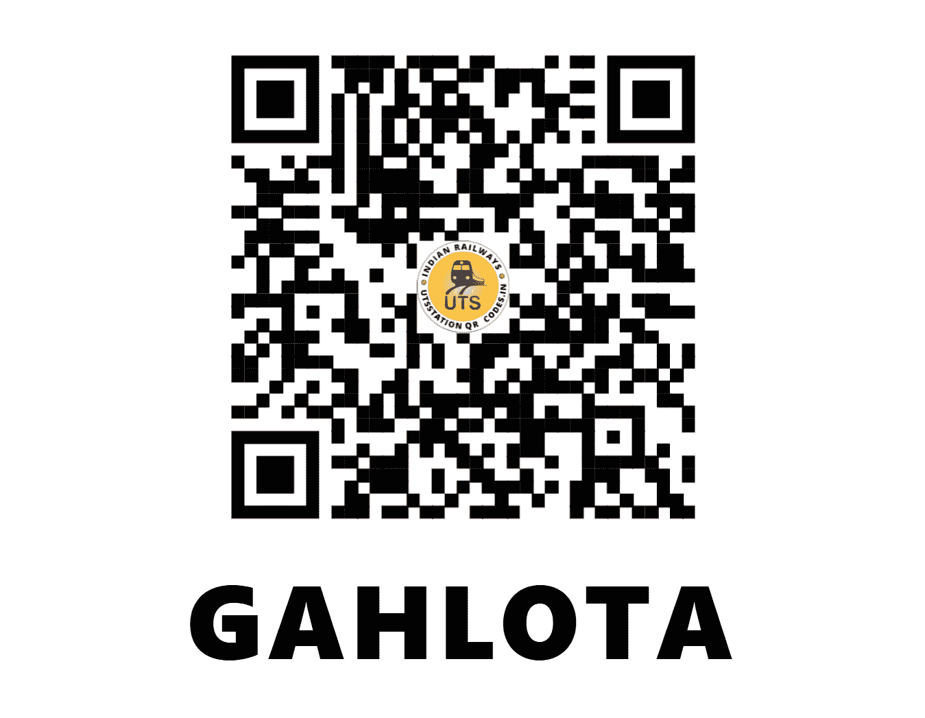 UTS QR Code for GAHLOTA - GLTA (NW - RAJASTHAN)