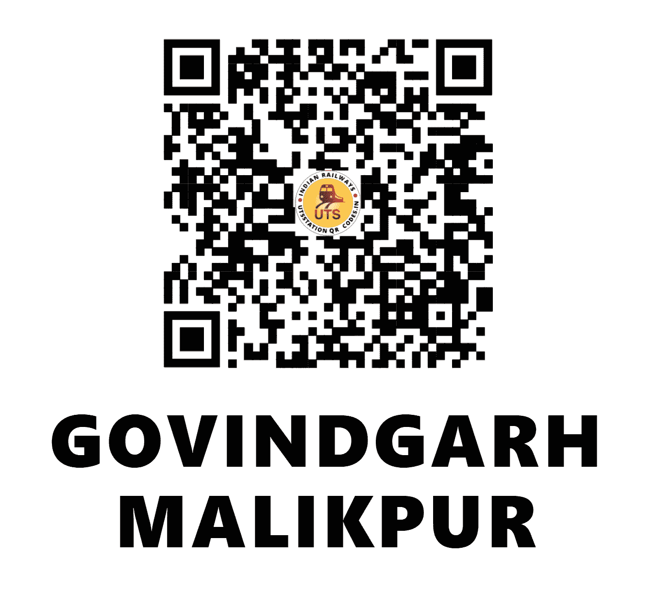 UTS QR Code for GOVINDGARH MALIKPUR - GND (NW - RAJASTHAN)