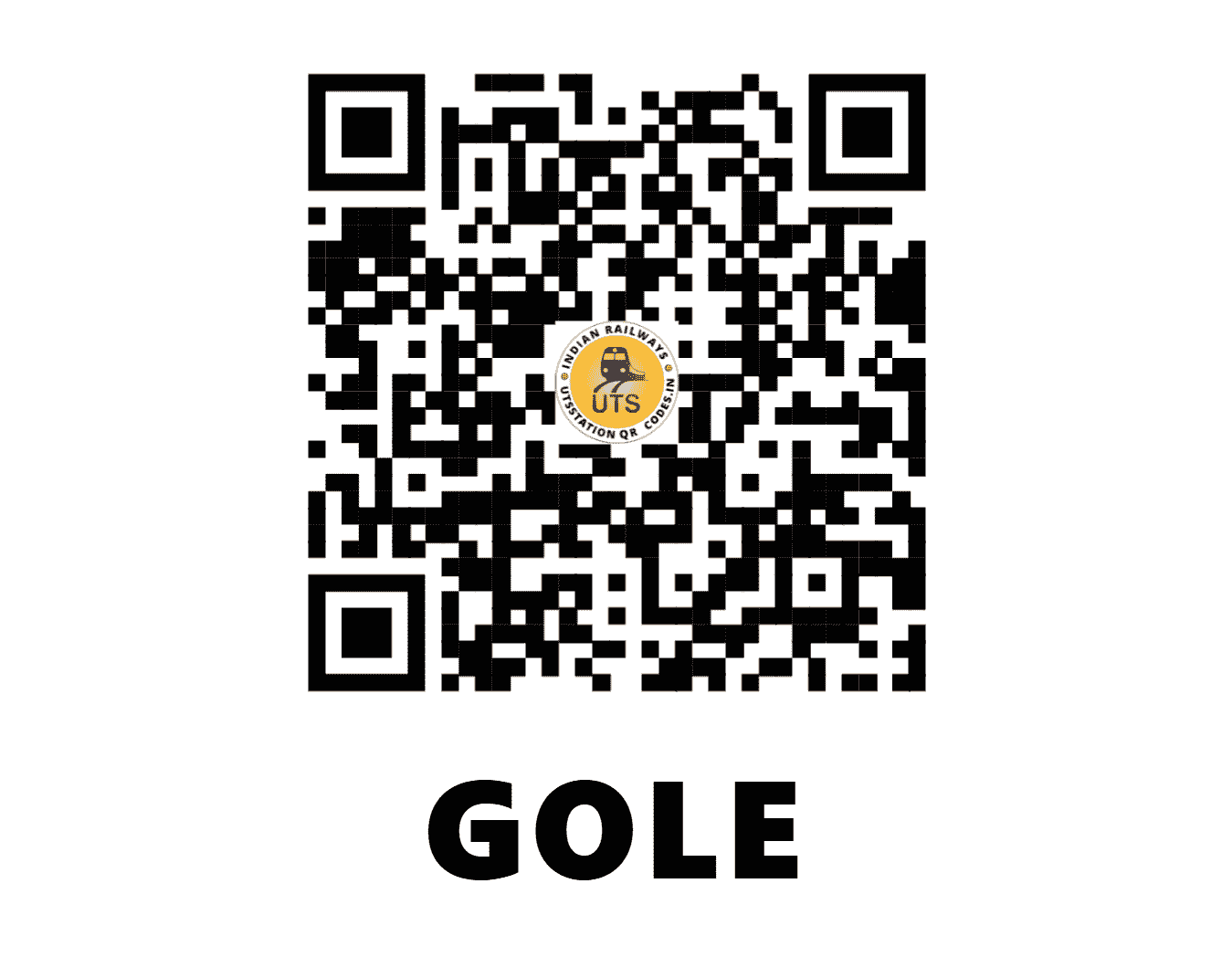UTS QR Code for GOLE - GOLE (NW - RAJASTHAN)