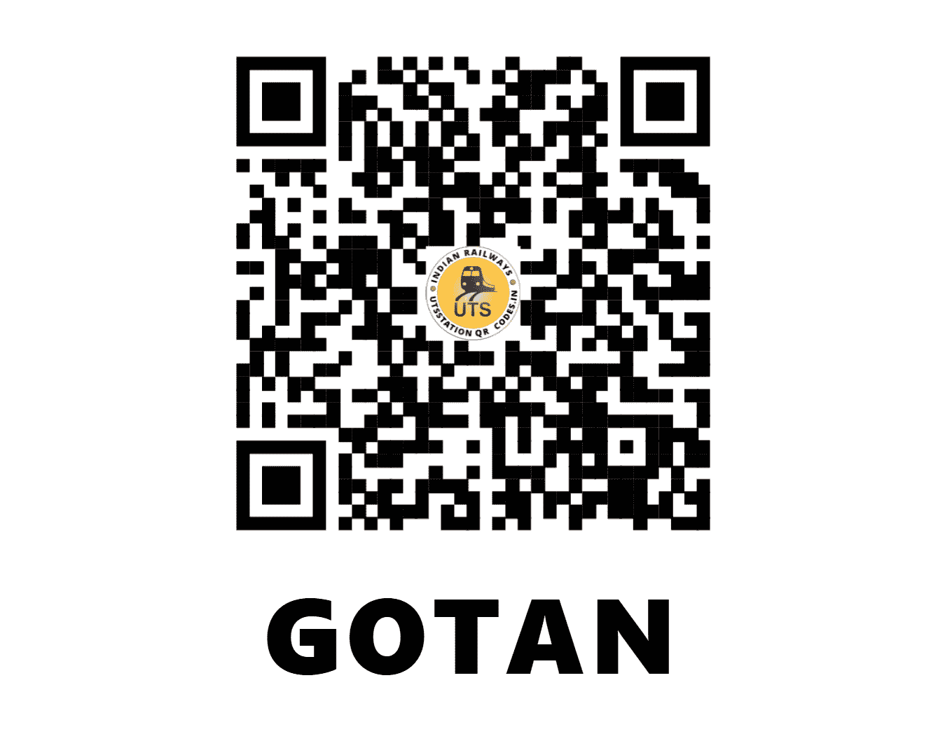 UTS QR Code for GOTAN - GOTN (NW - RAJASTHAN)