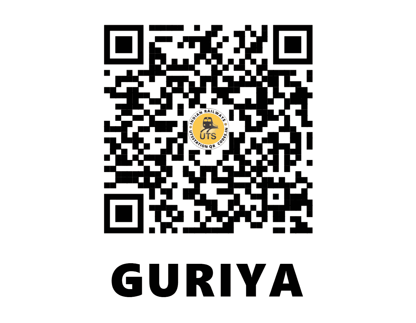 UTS QR Code for GURIYA - GRI (NW - RAJASTHAN)